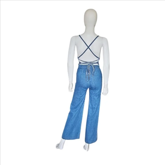 STONED IMMACULATEJean Genie Sleeveless Denim Jumpsuit in Size XS